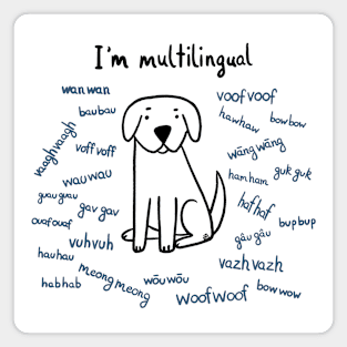 Multilingual Dog Barks Magnet